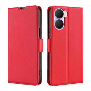 For Honor Play 40 Plus Ultra-thin Voltage Side Buckle Horizontal Flip Leather Phone Case(Red)