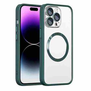 For iPhone 11 Cat Eyes MagSafe Shockproof Protective Phone Case(Dark Green)