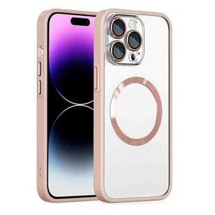 For iPhone 12 Pro Max Cat Eyes MagSafe Shockproof Protective Phone Case(Pink)