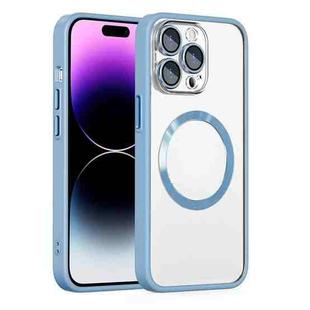 For iPhone 12 Pro Max Cat Eyes MagSafe Shockproof Protective Phone Case(Sierra Blue)