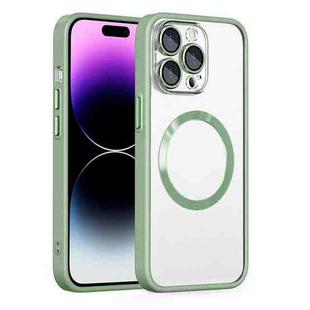 For iPhone 13 Cat Eyes MagSafe Shockproof Protective Phone Case(Green)