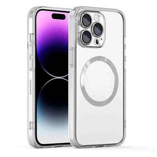 For iPhone 14 Pro Cat Eyes MagSafe Shockproof Protective Phone Case(White)