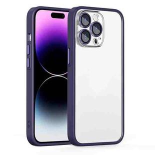 For iPhone 11 Pro Max Cat Eyes Metal Camera Lens Shockproof Protective Phone Case(Deep Purple)