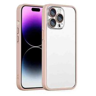 For iPhone 12 Cat Eyes Metal Camera Lens Shockproof Protective Phone Case(Pink)