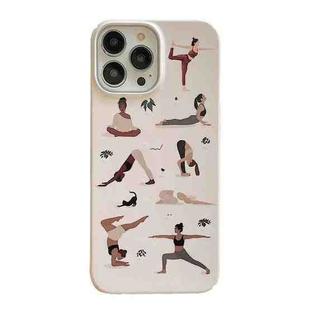 For iPhone 14 Cartoon Film Craft Hard PC Phone Case(Yoga)