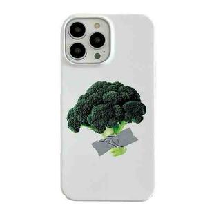 For iPhone 12 Cartoon Film Craft Hard PC Phone Case(Broccoli)
