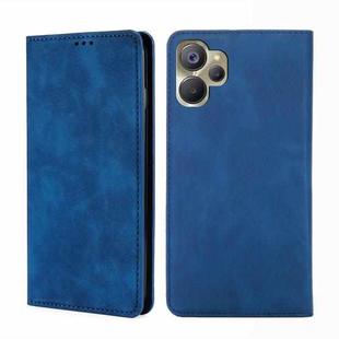 For Realme 9i 5G Global/10 5G Skin Feel Magnetic Horizontal Flip Leather Phone Case(Blue)