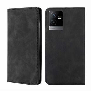 For vivo T2x 5G/Y73t/iQOO Z6x Skin Feel Magnetic Horizontal Flip Leather Phone Case(Black)