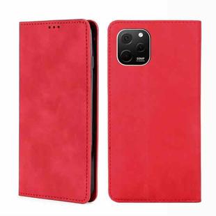 For Huawei nova Y61 Skin Feel Magnetic Horizontal Flip Leather Phone Case(Red)