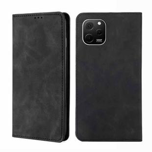 For Huawei nova Y61 Skin Feel Magnetic Horizontal Flip Leather Phone Case(Black)