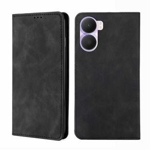 For Honor Play 40 Plus Skin Feel Magnetic Horizontal Flip Leather Phone Case(Black)