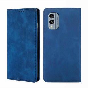 For Nokia X30 5G Skin Feel Magnetic Horizontal Flip Leather Phone Case(Blue)