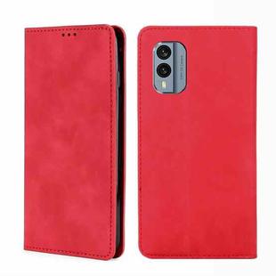 For Nokia X30 5G Skin Feel Magnetic Horizontal Flip Leather Phone Case(Red)