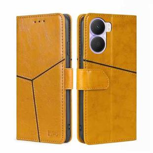 For Honor Play 40 Plus Geometric Stitching Horizontal Flip Leather Phone Case(Yellow)