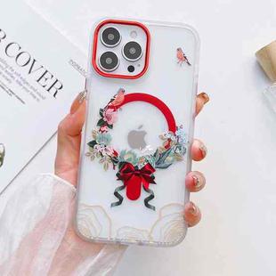 For iPhone 12 Flower Beauty Pop-up Window Mafsafe Phone Case(Flowers Birds)