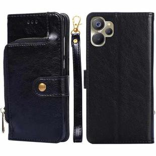 For Realme 9i 5G Global/10 5G Zipper Bag Leather Phone Case(Black)