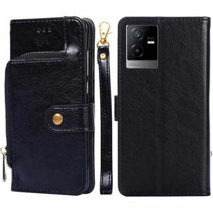 For vivo T2x 5G/Y73t/iQOO Z6x Zipper Bag Leather Phone Case(Black)