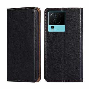 For vivo iQOO Neo7 Gloss Oil Solid Color Magnetic Leather Phone Case(Black)