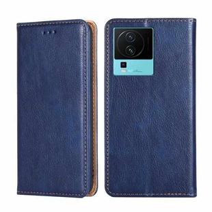 For vivo iQOO Neo7 Gloss Oil Solid Color Magnetic Leather Phone Case(Blue)