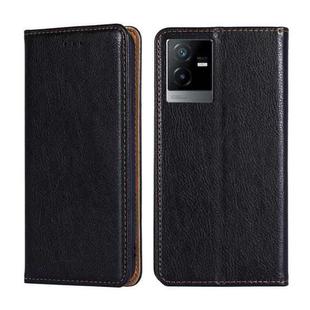 For vivo T2x 5G/Y73t/iQOO Z6x Gloss Oil Solid Color Magnetic Leather Phone Case(Black)