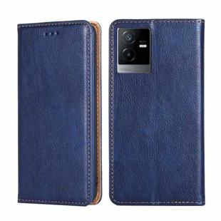 For vivo T2x 5G/Y73t/iQOO Z6x Gloss Oil Solid Color Magnetic Leather Phone Case(Blue)