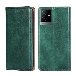 For vivo T2x 5G/Y73t/iQOO Z6x Gloss Oil Solid Color Magnetic Leather Phone Case(Green)