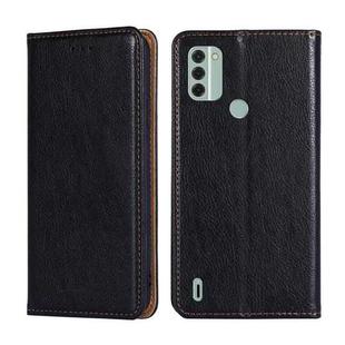 For Nokia C31 Gloss Oil Solid Color Magnetic Leather Phone Case(Black)