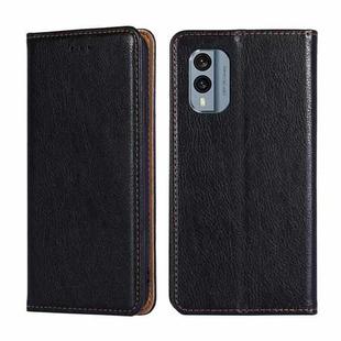 For Nokia X30 5G Gloss Oil Solid Color Magnetic Leather Phone Case(Black)