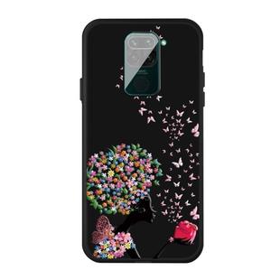 For Xiaomi Redmi Note 9 Pattern Printing Embossment TPU Mobile Case(Corolla Girl)