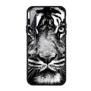 For Xiaomi MI 10 Pattern Printing Embossment TPU Mobile Case(White Tiger)