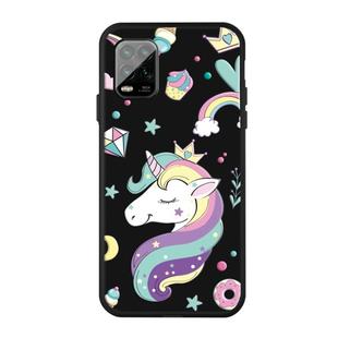 For Xiaomi MI 10 Lite Pattern Printing Embossment TPU Mobile Case(Candy Unicorn)