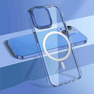 For iPhone 14 wlons Crystal Clear MagSafe Phone Case(Sierra Blue)