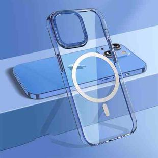 For iPhone 13 wlons Crystal Clear MagSafe Phone Case(Sierra Blue)
