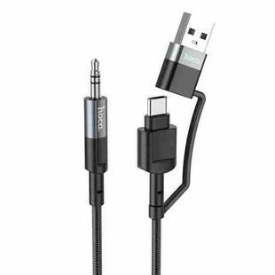 hoco UPA23 2 in 1 Type-C+USB Digital Audio Conversion Cable(Metal Grey)
