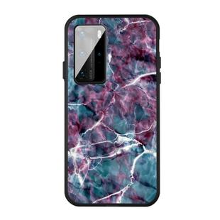 For Huawei P40 Pattern Printing Embossment TPU Mobile Case(Marble)