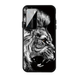 For Huawei P40 Pro Pattern Printing Embossment TPU Mobile Case(Lion)
