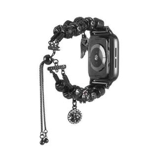 For Apple Watch 5 & 4 40mm / 3 & 2 & 1 38mm DIY Metal Bead Bracelet Watch Band(Black)