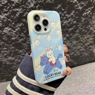 For iPhone 13 IMD Full Pattern TPU Phone Case(Blue Rabbit)