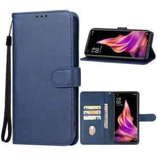 For OPPO Reno9 Leather Phone Case(Blue)