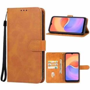 For ZTE Blade A52 Lite Leather Phone Case(Brown)