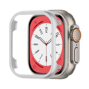 For Apple Watch Ultra 49mm Aluminum Alloy Frame Protective Case(Silver)