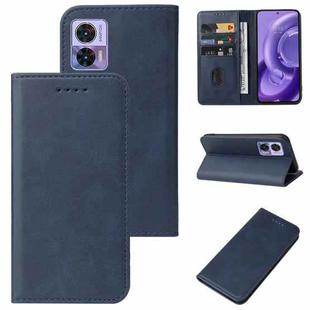 For Motorola Edge 30 Neo Magnetic Closure Leather Phone Case(Blue)