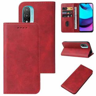 For Motorola Moto E20/E30/E40/Lenovo K13+ Magnetic Closure Leather Phone Case(Red)