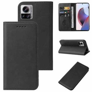 For Motorola Edge 30 Ultra Magnetic Closure Leather Phone Case(Black)