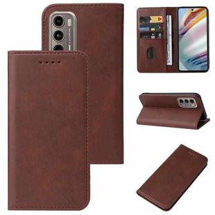 For Motorola Moto G60/G40 Fusion Magnetic Closure Leather Phone Case(Brown)