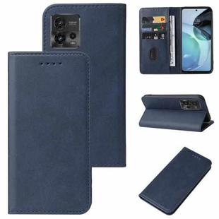 For Motorola Moto G72 Magnetic Closure Leather Phone Case(Blue)