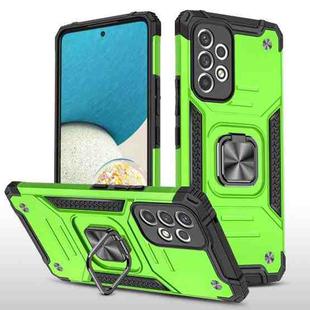 For Samsung Galaxy A53 Magnetic Armor Shockproof TPU + PC Phone Case with Metal Ring Holder(Green)