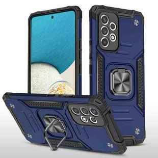 For Samsung Galaxy A53 Magnetic Armor Shockproof TPU + PC Phone Case with Metal Ring Holder(Blue)