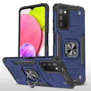 For Samsung Galaxy A03S US Edition Magnetic Armor Shockproof TPU + PC Phone Case with Metal Ring Holder(Blue)