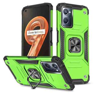 For Realme 9i Magnetic Armor Shockproof TPU + PC Phone Case with Metal Ring Holder(Green)